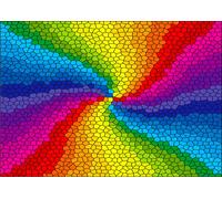 Stained Glass Rainbow Burst