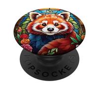 Stained Glass Red Panda PopSockets Swappable PopGrip