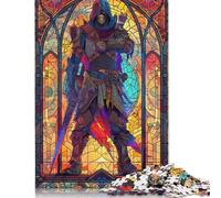 Stained Glass Rogue Puzzle Difficult Challenge 100 Percent Recycled Cardboard Jigsaw Puzzle for Adults Teen 1000pcs (38x26cm)