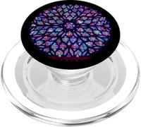 Stained Glass Rose Window, Sainte Chapelle, Paris PopSockets PopGrip for MagSafe