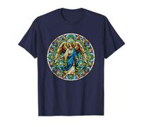 Stained Glass Saint Archangel Raphael T-Shirt