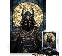 Stained Glass Samurai 1000 Piece Jigsaw Puzzles for Adults Teenagers Brain Game Mind Calm Exact Cut 38x52cm
