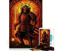 Stained Glass Samurai Warrior 1000 Piece Jigsaw Puzzles for Teenagers Logic Ability Toy Calm Pastime Accurate Cut 38x52cm