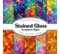 Stained Glass Scrapbook Paper: Double Sided Craft Paper for Gift Wrapping, Great For Craft Projects, Scrapbooking Paper, DIY Junk Journaling and Card ... Stained Glass) Paper Size 8.5" x 8.5"