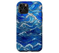 Stained Glass Sea Wave Nautical Style for Women Case for iPhone 11 Pro