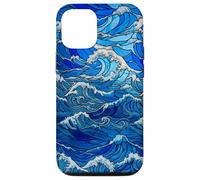 Stained Glass Sea Wave Nautical Style for Women Case for iPhone 12/12 Pro