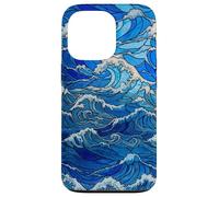 Stained Glass Sea Wave Nautical Style for Women Case for iPhone 13 Pro