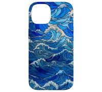 Stained Glass Sea Wave Nautical Style for Women Case for iPhone 14