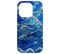 Stained Glass Sea Wave Nautical Style for Women Case for iPhone 14 Pro