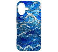 Stained Glass Sea Wave Nautical Style for Women Case for iPhone 17