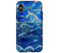 Stained Glass Sea Wave Nautical Style for Women Case for iPhone X/XS
