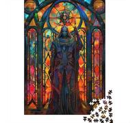 Stained Glass Sentinel 1000-Piece Jigsaw Puzzle for Adults, 38x26cm/1000pcs, Puzzle Gift Idea, Weekend Downtime And Year-Round Leisure