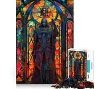 Stained Glass Sentinel 1000 Pieces Jigsaws Adults Puzzles Logic Boost Toy Bonding Time Premium Edge Premium Gift 38x26cm