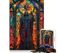 Stained Glass Sentinel 1000 Pieces Jigsaws Adults Puzzles Logic Boost Toy Bonding Time Premium Edge Premium Gift 38x26cm