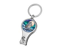 Stained Glass Snowy Owl Nail Clippers Toenail Clipper Cutters Professional Nail Trimmer Nail Cuticle Cutter for Women Men