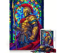 Stained Glass Spartan 1000 Pieces Jigsaw Puzzles for Adults Thought Toy Calming Play Precise Edge Heartfelt Gift 38x26cm