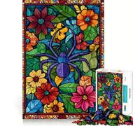 Stained Glass Spider 1000 Piece Jigsaw Puzzle for Teenagers Smart Toy Bonding Time Accurate Cut Art Collection Piece 50x75cm
