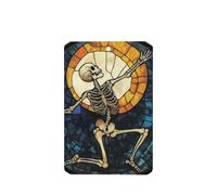 Stained Glass Spooky Skeleton Dancing Car Air Fresheners 4 Pcs Hanging Scented Cards Fragrance Scented Cards For Car Aromatherapy Tablets
