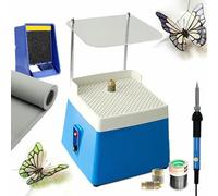 Stained Glass Start-Up Set - Beginner DIY Kit with Water Grinder, Soldering Iron, and Smoke Absorber for Crafting