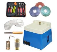 Stained Glass Starter Kit,Automatic Water Stained Glass Grinder with 5/8" Grinder Bits,oldering Iron Kit,4200RPM for DIY,Ceramics,Jewelry