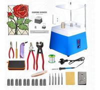 Stained Glass Starter Kit - DIY Glass Grinder with 5/8in & 1in Grinder Bits, Iron Kit, Copper Foil Tape, Solder Wire
