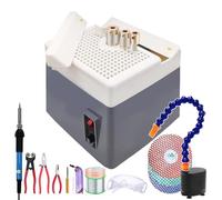 Stained Glass Starter Kit - Mosaic Crafting Tool Set with Glass Angle Grinder, Cutting Kit, Soldering Iron, and Automatic Water Supply for Multi-Angle Designs