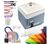 Stained Glass Starter Kit with Angle Grinder, Glass Cutting Tools, Soldering Iron, and Automatic Water Supply for Beginners - Complete Tool Set for Curves and Angles