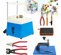Stained Glass Starter Kit with Grinder and Circle Cutter, Includes Lead Came for Beginners, DIY Glass Shaping and Grinding Tool Set