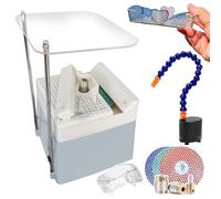 Stained Glass Starter Kit with Grinder Machine, 3 Grinder Bits, 3 Grinding Discs, Water Pump and Baffle for DIY Craft Projects