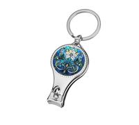 Stained Glass Stylized Floral and Scroll Motif Nail Clippers Toenail Clipper Cutters Professional Nail Trimmer Nail Cuticle Cutter for Women Men
