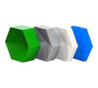 Stained Glass Succulent Soldering Jig Set, 6 Petal Bloom 3D Flower Mold for Stained Glass Making, Multi-Angle (10° 20° 30° 40°) Stained Glass Jig Tool for Succulent Crafting, Green Gray White Blue