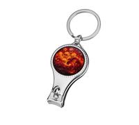 Stained Glass Swirling Fire Sea and Skulls Nail Clippers Toenail Clipper Cutters Professional Nail Trimmer Nail Cuticle Cutter for Women Men