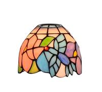 Stained Glass Tiffany Shade Replacement 6" - Birds & Flowers Design for Pendant Lights, Ceiling Fixtures & Wall Lamps - Home Decor Accessory