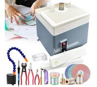 Stained Glass Tool Kit for Beginners, 20pcs Electric Grinder, Edging Machine, Grinder Bits, Glass Cutting Tools, Soldering Iron for Crafting Projects