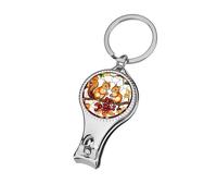 Stained Glass Two Squirrels Nail Clippers Toenail Clipper Cutters Professional Nail Trimmer Nail Cuticle Cutter for Women Men