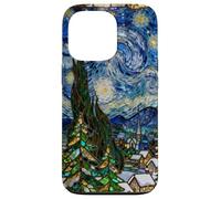 Stained Glass Vintage Van Gogh Starry Night Christmas Case for iPhone 13 Pro
