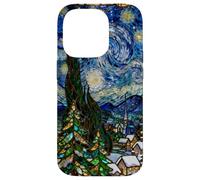 Stained Glass Vintage Van Gogh Starry Night Christmas Case for iPhone 14 Pro