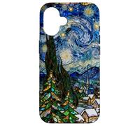 Stained Glass Vintage Van Gogh Starry Night Christmas Case for iPhone 16