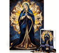 Stained Glass Virgin Mary Teenagers 1000 Piece Jigsaw Puzzle Brain Challenge Toy Shared Fun Clear Cut Warm Surprise 38x26cm