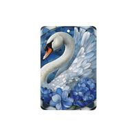Stained Glass White Swan Blue Flowers Car Air Fresheners 4 Pcs Hanging Scented Cards Fragrance Scented Cards For Car Aromatherapy Tablets