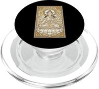 Stained Glass White Tara Buddha Mantra Buddhism PopSockets PopGrip for MagSafe