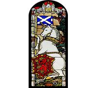 STAINED GLASS WINDOW ART - STATIC CLING DECORATION - EDINBURGH UNICORN OF SCOTLAND
