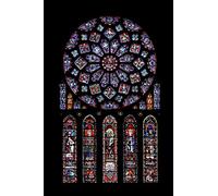 Stained Glass Window at Notre Dame Cathedral: Notebook journal (6 x 9 Lined Notebook, 120 pages)