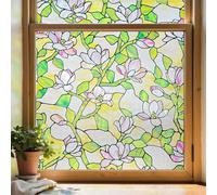Stained Glass Window Film Privacy for Glass Windows, Window Privacy Film UV Blocking Static Cling for Home Kitchen Office Bathroom,Ella's dream 44X120CM
