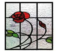 Stained Glass Window Film Window Film Frosted Stained Glass Films,Customized Art Deco Design Static Cling Sticker,Home Decor Foil Treatment(24,45X90cmx2)