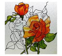 Stained Glass Window Film Window Film Frosted Stained Glass Films,Customized Art Deco Design Static Cling Sticker,Home Decor Foil Treatment(28,50X100cmx2)