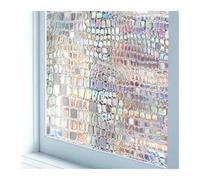 Stained Glass Window Film Window Stickers Glass Sticker Anti Film The PET Electrostatic Patch Self-Adhesive Frosted(Crocodile Print,60 cm x 200 cm)