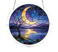 Stained Glass Window Hanging,Colorful Acrylic Jigsaw Puzzles Personalised Décor,Sun Catchers Indoor Window,Boho Adults Art Crafts for Window Gardens AI01 One Size