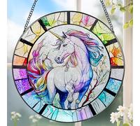 Stained Glass Window Hanging, Stained Glass Suncatcher, Unicorn Sun Catcher, Window Decor, Unicorn Gift, Gifts for Mothers Day, Christmas or Birthday Gift, Gifts for Her Mom Grandmother Daughter