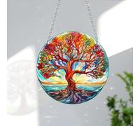 Stained Glass Window Hangings, 15 * 15cm Stained Glass Suncatcher, Sun Catchers for Window Hanging